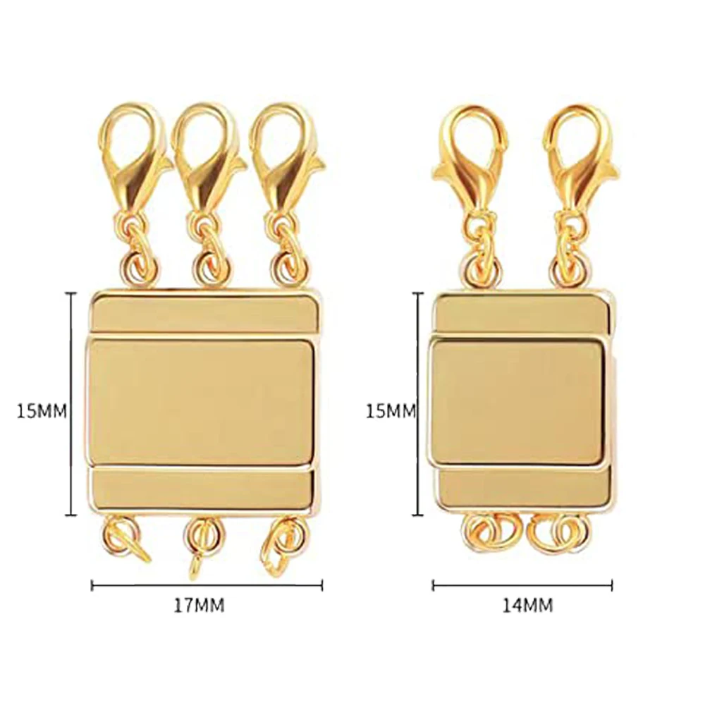 2 stücke starke magnetische Halskette Verschlüsse Stecker Schmuck Extender Separator für die Schichtung Multi Stränge Armband Schmuck herstellung – Detail 2
