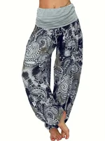 Plus Size 1XL-8XL Woman‘s Fashion  Multi-color Digital Printed Harem Pants Trousers Ladies Long Leg Wide Leg Pants Pants - Image 6