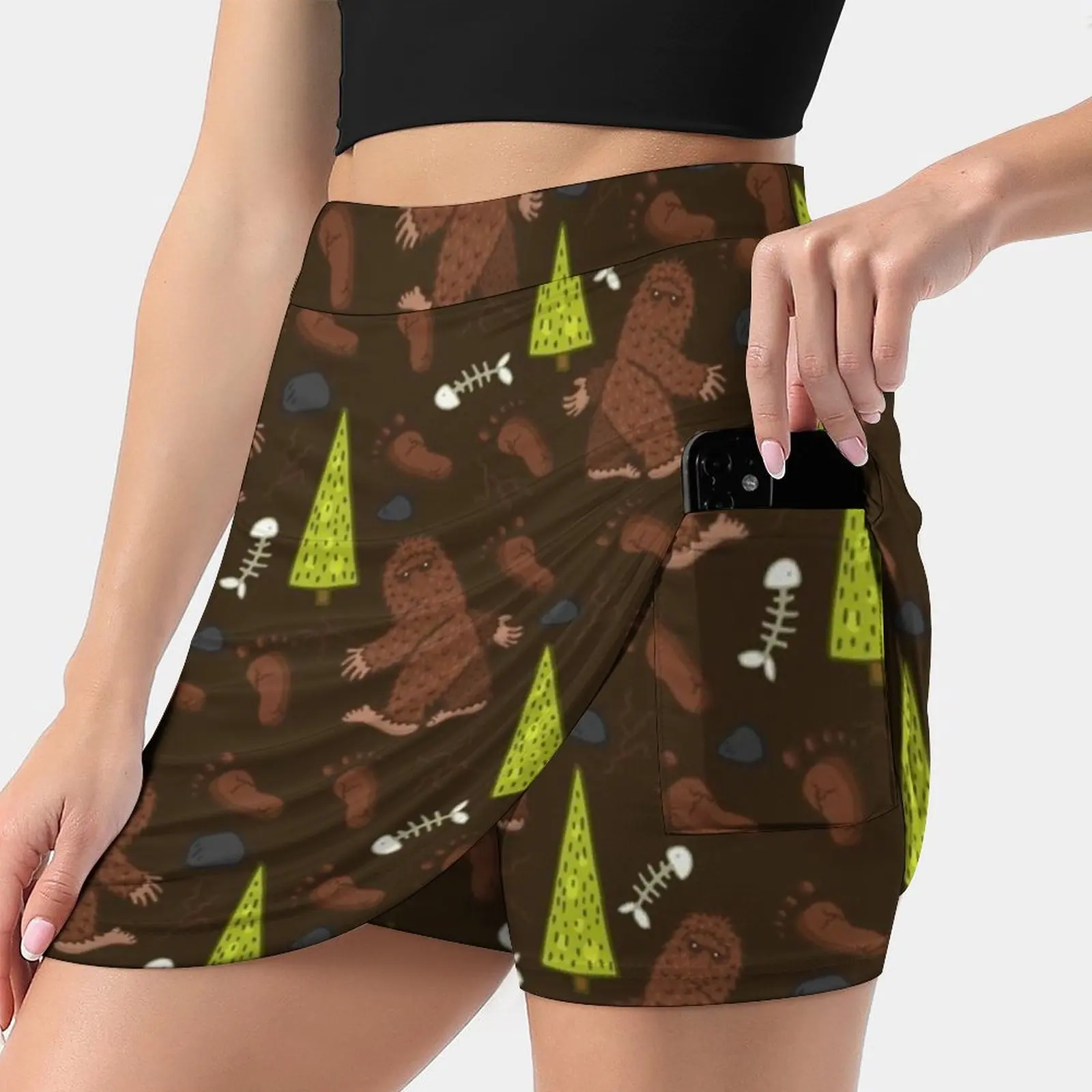

Bigfoot! Skirts Woman Fashion 2022 Pant Skirt Mini Skirts Office Short Skirt Bigfoot Myth Mythological Creature Sasquatch Woods