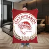 Olympiacos Club Logo Hairy Blankets for Bed Blanket Large Cobija Cute Throw Blanket Luxury Home Interior Home and Decoration 1