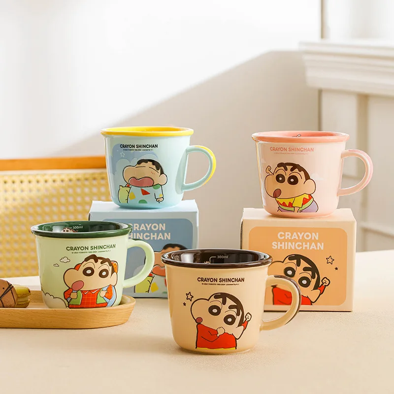 

350 мл Kawaii Crayon Shin-Chan керамическая чашка мультфильм аниме керамическая чашка милая Марка чашка кофе молочная чашка настольные украшения подарок детская игрушка