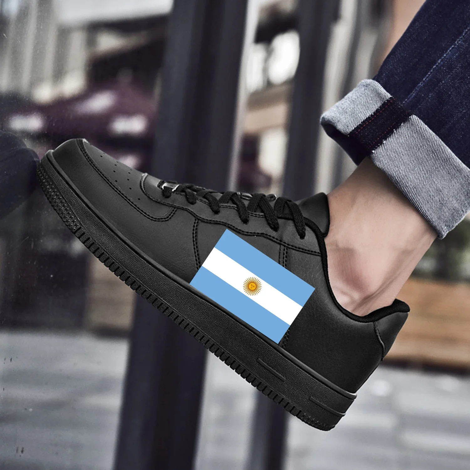 

Argentine Flag AF Basketball Mens Womens Sports Running High Quality Flats Force Sneakers Lace Up Mesh Customized Made Shoe DIY