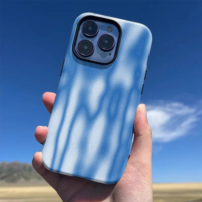 Luxury Blue Double-Layer Back Cover Phone Case