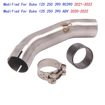 Escape Motorcycle Mid Connect Tube Middle Link Pipe Exhaust System Modified For Duke 125 250 390 RC390 2021-2022