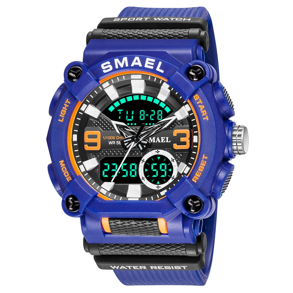 

New rand Men Military SportTop Fashion Watches 50M Waterproof Dual Display Quartz Watch Chronogra