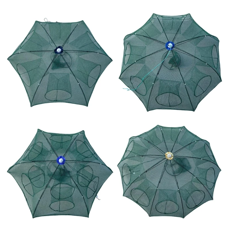 Fishing Traps 6/8/10/12 Holes Umbrella Foldable Fishing Net Cage
