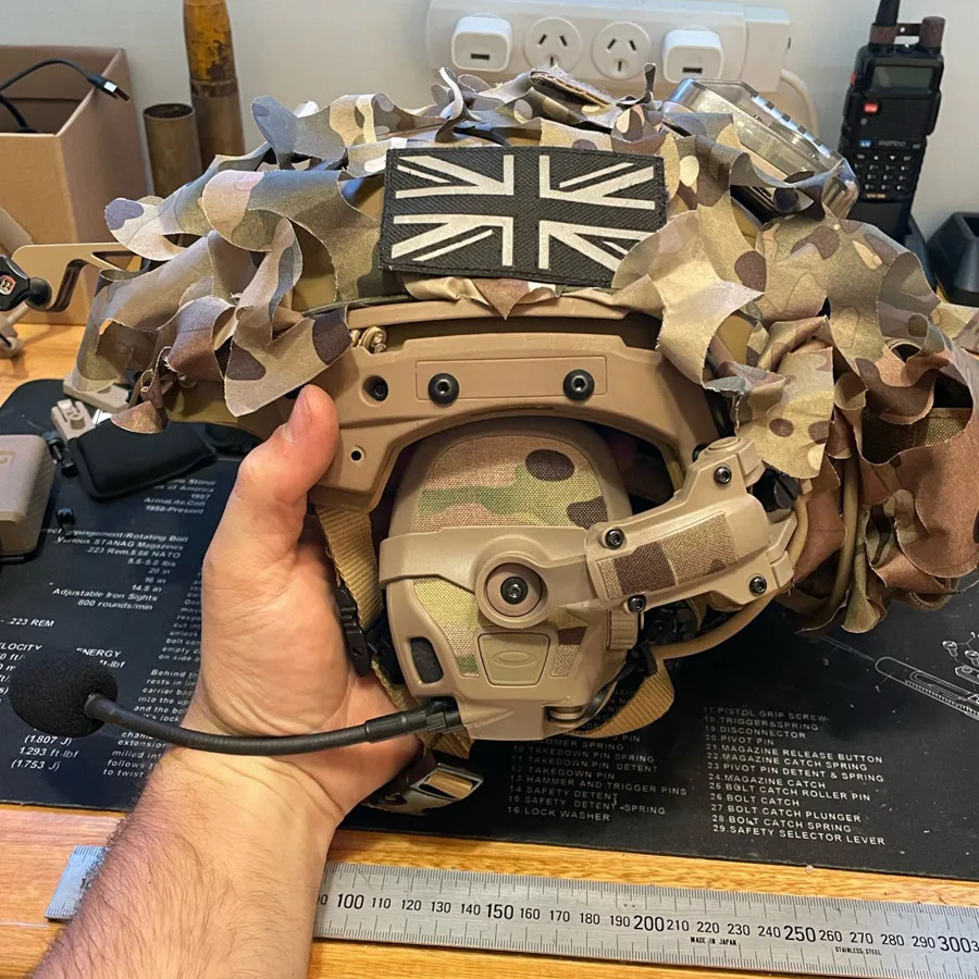 Amp Tactical Communication Headset Stickers Set Waterproof Skin Decorative Camouflage Protection Stickers Rail Screws tactical headset