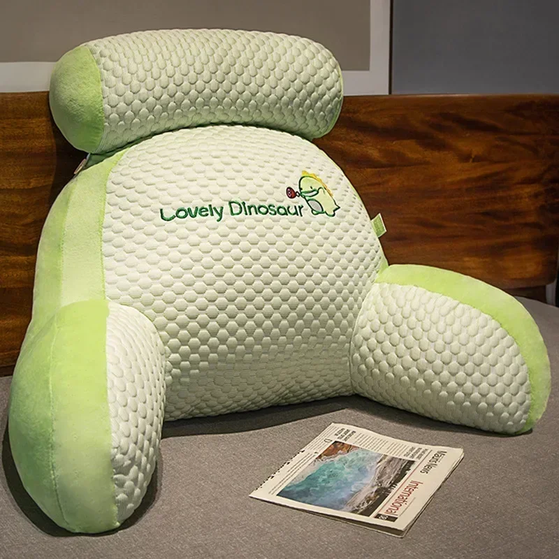 Cartoon Ice Peas Cushion with Removable Washable Cover- Soft Waist Pillow Big Backrest Bedside Sofa Reading Pillow Bedroom Decor 5
