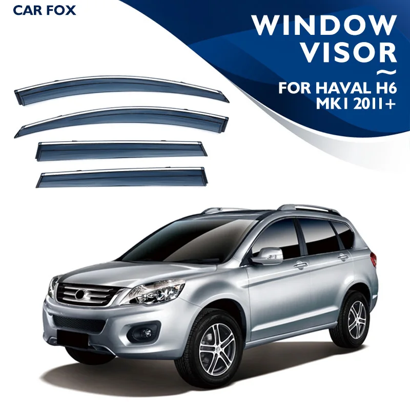 Window Visor for HAVAL H6 H6S Accessories Weathershields Chrome Deflector Window Trim Awnings Door Visor Vent Shades Ventvisor