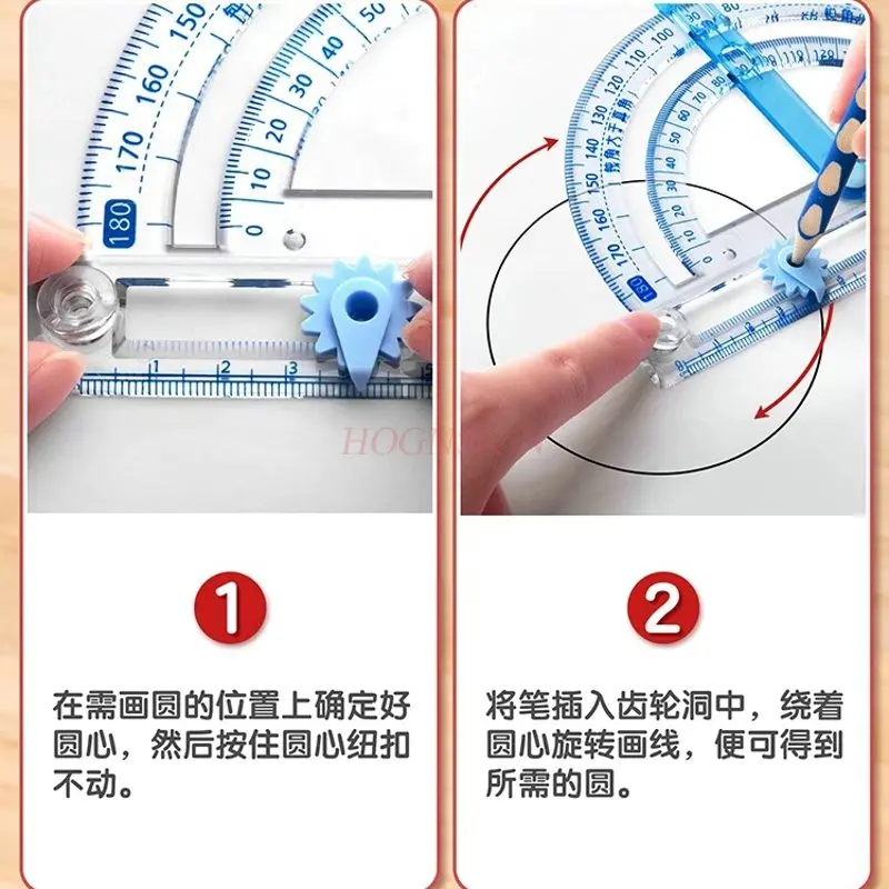1개 180도 각도기, 활성 각도, 교육 도구, 각도 인식, 직각, 예각, 오각, 시연 도구