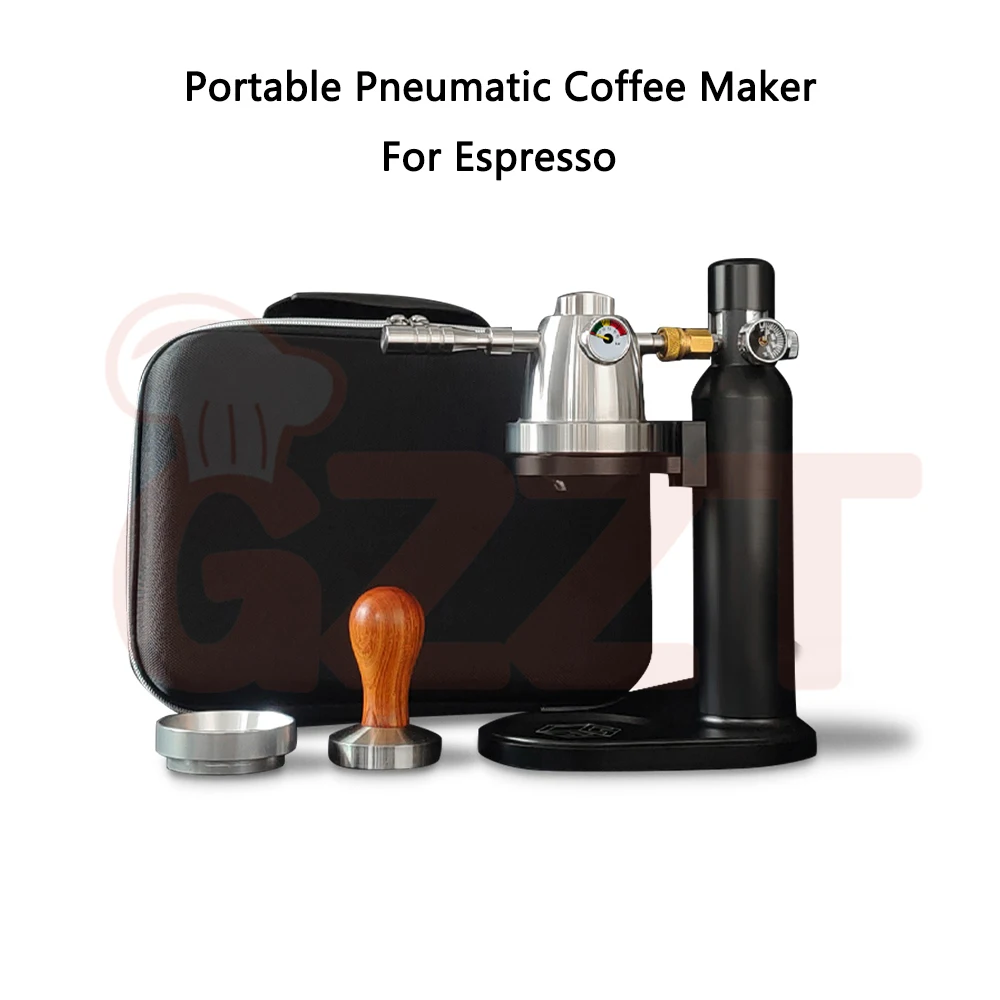 GZZT Portable Pneumatic Coffee Maker Espresso Coffee Fully Separable Travel Set  Air Pump Pressure Extraction Coffee Machine