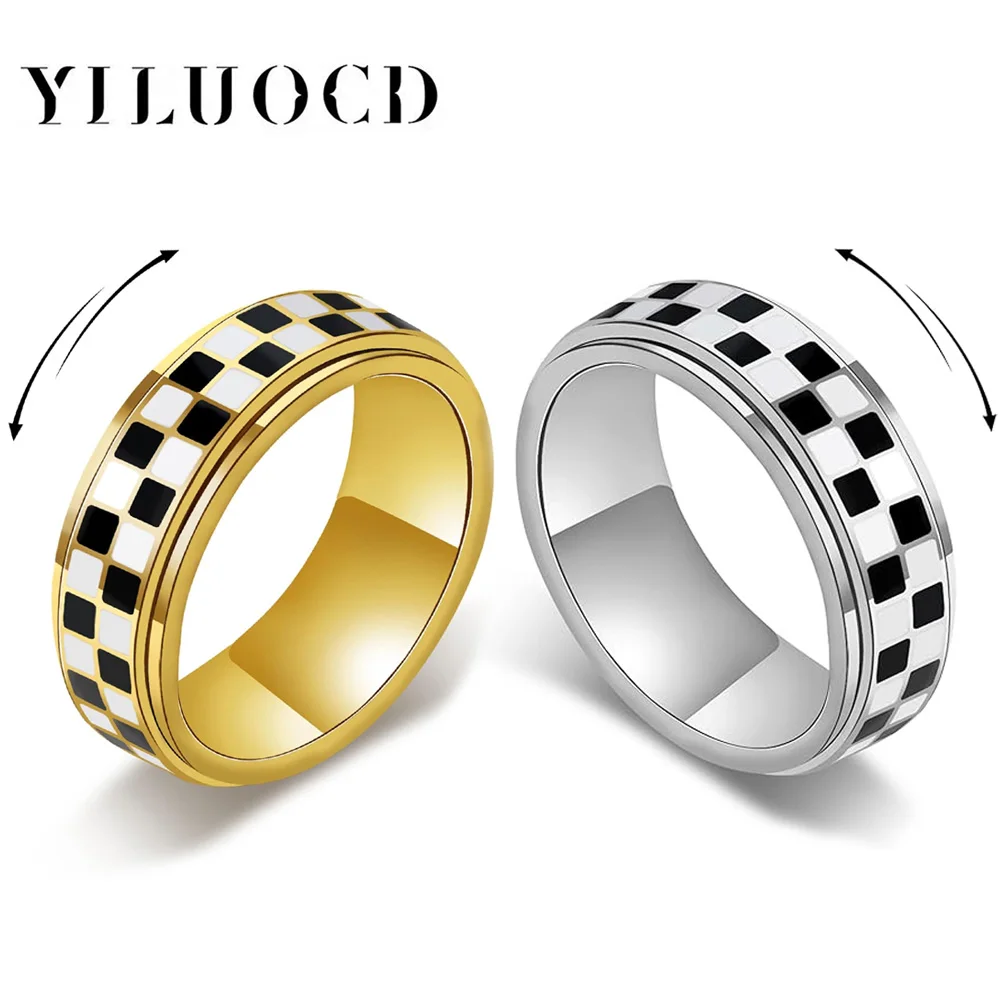 Anillo Acero Inoxidable Anillo Giratorio Para Ansiedad - Juguete