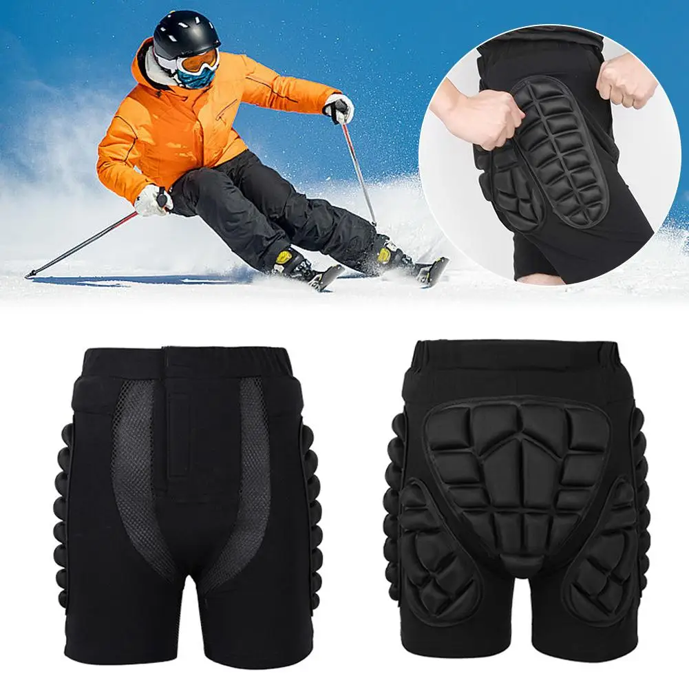 

Защитные 3D шорты с подкладкой, дышащие зимние ударные шорты для сноуборда, короткие брюки из ЭВА, защита бедер, ягодиц и косточек