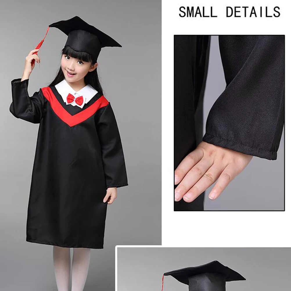 Children Graduation Suit with Cap Gown Cloak Kids Preschool Graduation Ceremony Uniform for Kid Festival Clothing Costume Outfit graduation hat