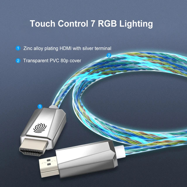 HDMI Cable Supports 4K HDMI2.0 Port 60HZ Display Control RGB lighting Speed And Stable Transfer with Mode - AliExpress