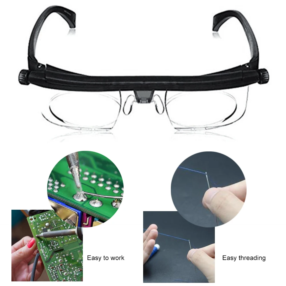 ZK30 Adjustable Strength Glasses Distance Reading glasses Focus For-6D to + 3D Variable Lens Correction Myopia eyewear