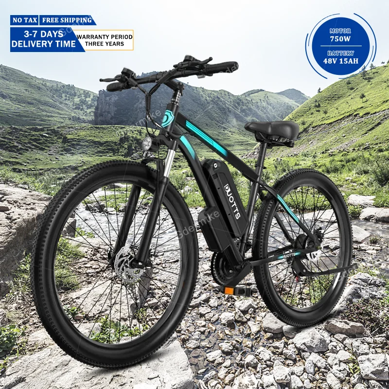Duotts C29 Ebike 750W Motore 48 V15Ah Batteria Al Litio Durata 80Km City Travel Bicicletta Elettrica 29 Pollici Pneumatico Mountain Bike Elettrica