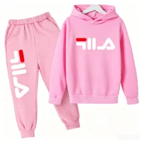 Ensemble de sport décontracté 2 pièces pour enfants (garçons et filles) printemps-automne 2025 – Haut et pantalon – Tenue de jogging d'extérieur pour filles de 3 à 14 ans 3