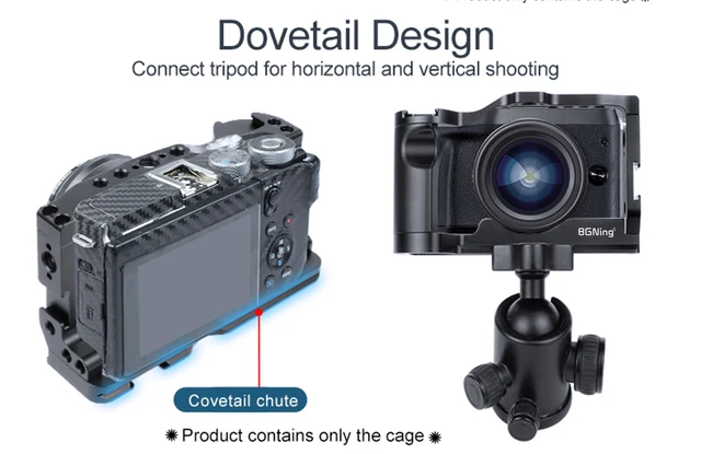 Easy Hood Cage for Canon EOS M50 /M50 II /M5 Camera, Aluminum Vlogging Video Film Movie Making Rig Stabilizer with Handgrip, 1/4 3/8 Inch Scr 並行輸入 Canon EOS M6 Mark II Hood Camera Cage - Vlogging \u0026 Filmmaking