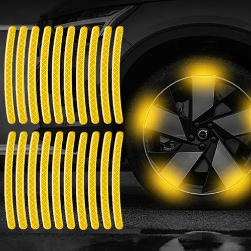 20pcs Car Wheel Hub Reflective Sticker Tire Rim Reflective Strips Luminous for Night Driving Car Bike Motorcycle Wheel Sticker - Image 10