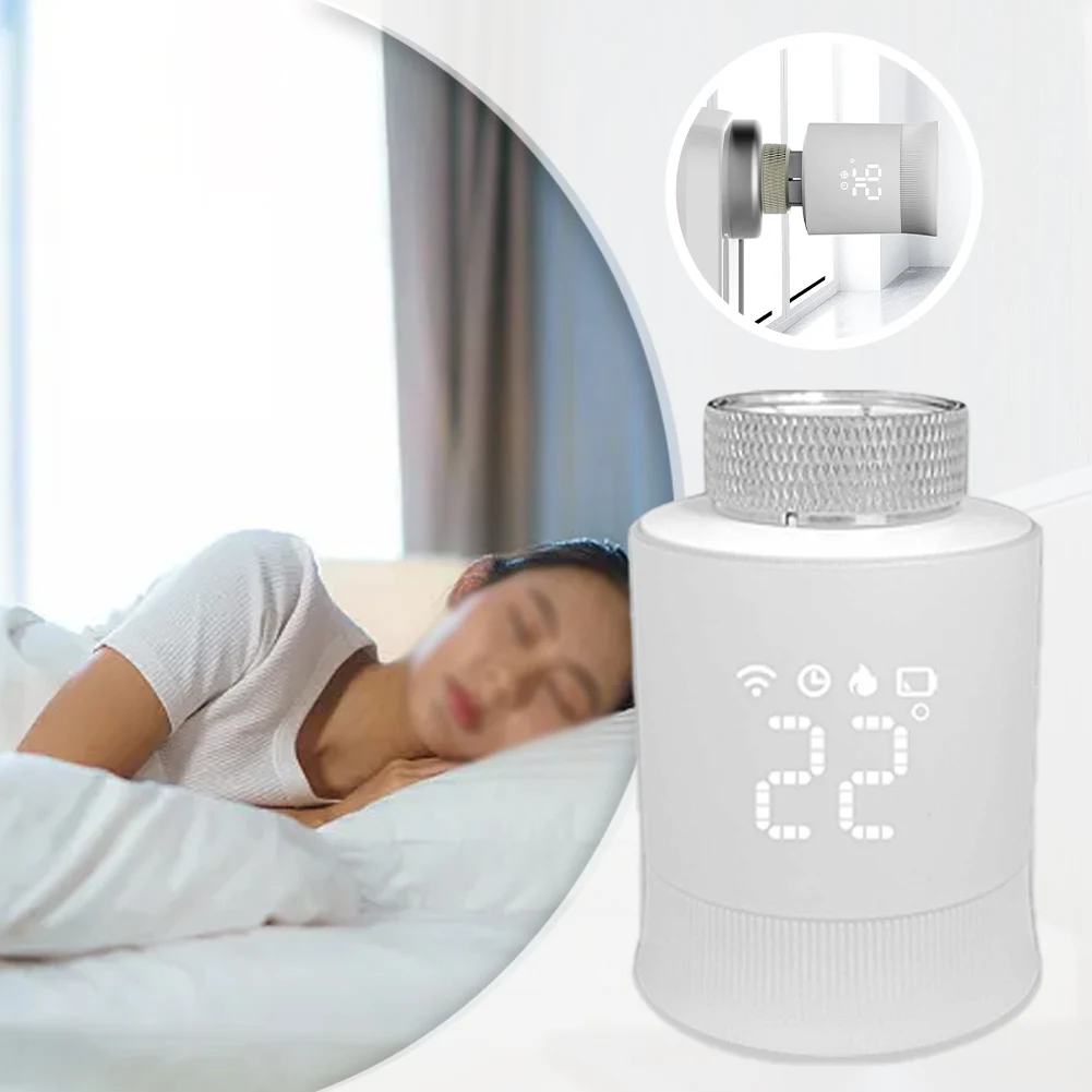 

Thermostat TRV Valve Thermostat, Radiator Actuator Programmable Temperature With Children Lock Smart Home Devices