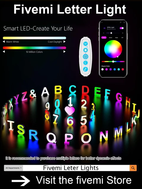 Alphabet Led Night Lights Smart APP 1