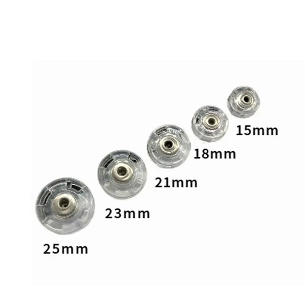 10Pcs Transparent Fastener Sewing Accessories Invisible Acrylic Snap Fastener Round DIY Press Stud 5