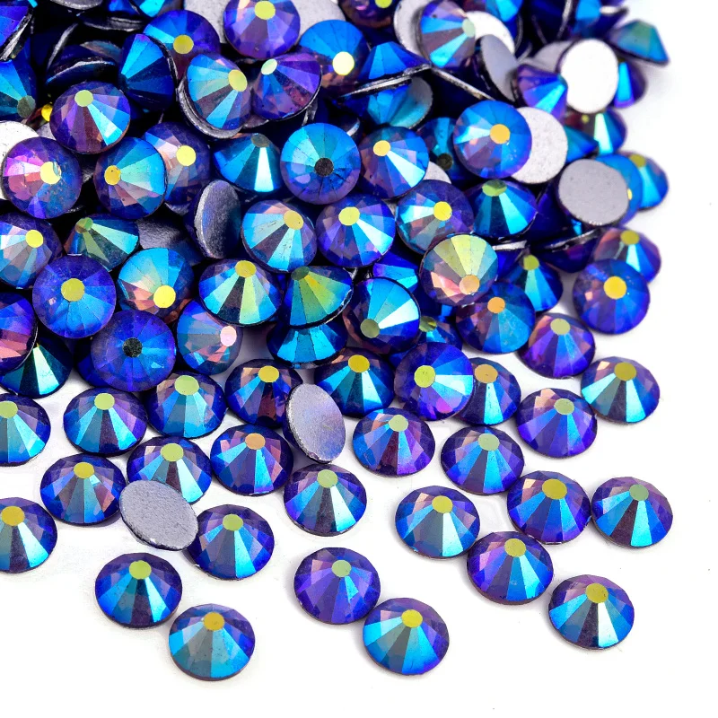 All Sizes Tanzanite AB Glass Crystal Nail Art Rhinestone Glitter Strass Non Hotfix Rhinestones for Nails Art Decorations H0062 2