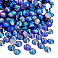 All Sizes Tanzanite AB Glass Crystal Nail Art Rhinestone Glitter Strass Non Hotfix Rhinestones for Nails Art Decorations H0062 2