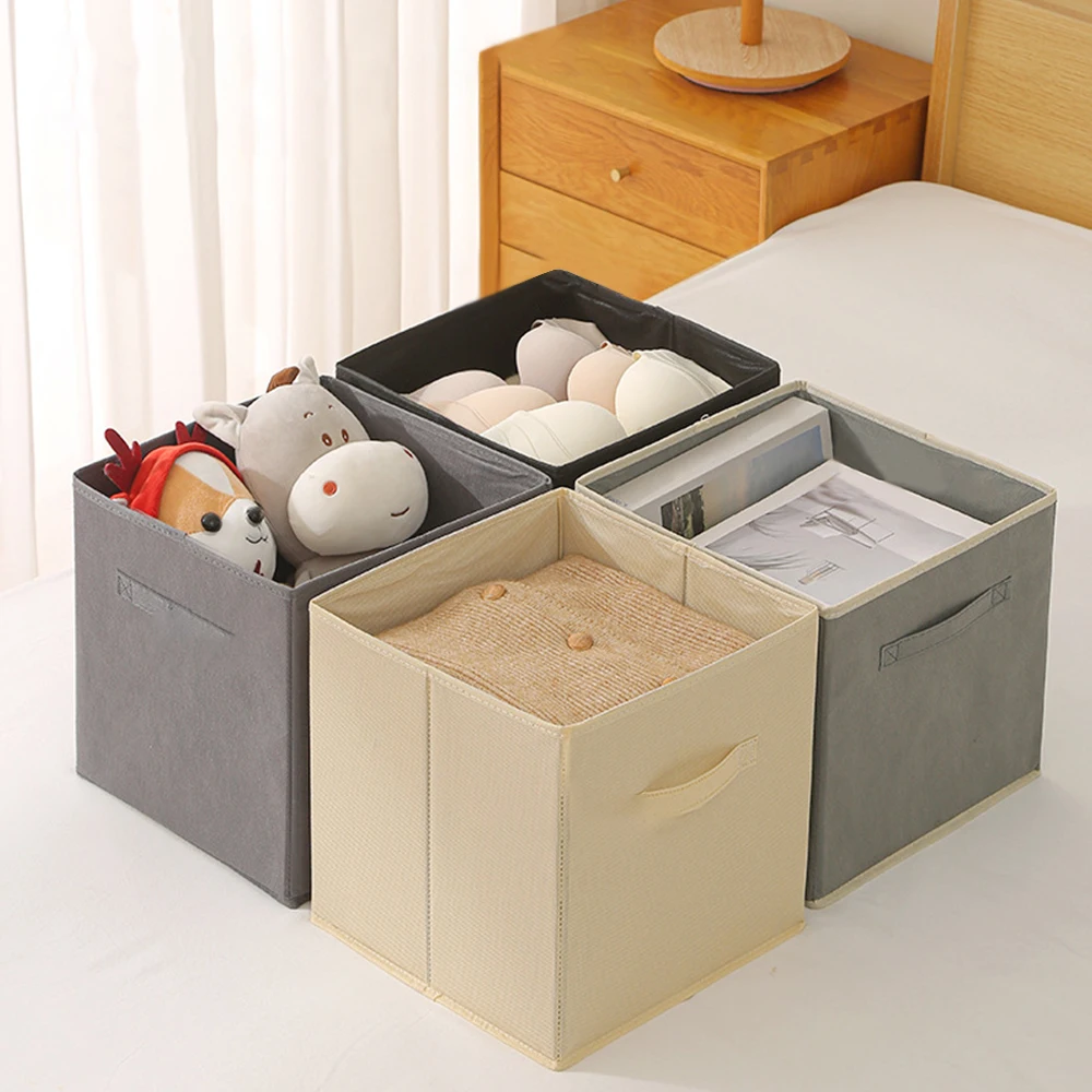 Foldable Fabric Storage Cube and Fabric Storage Organizer Drawer for Closet and Toy Storage Nonwoven Box Storage Case 3