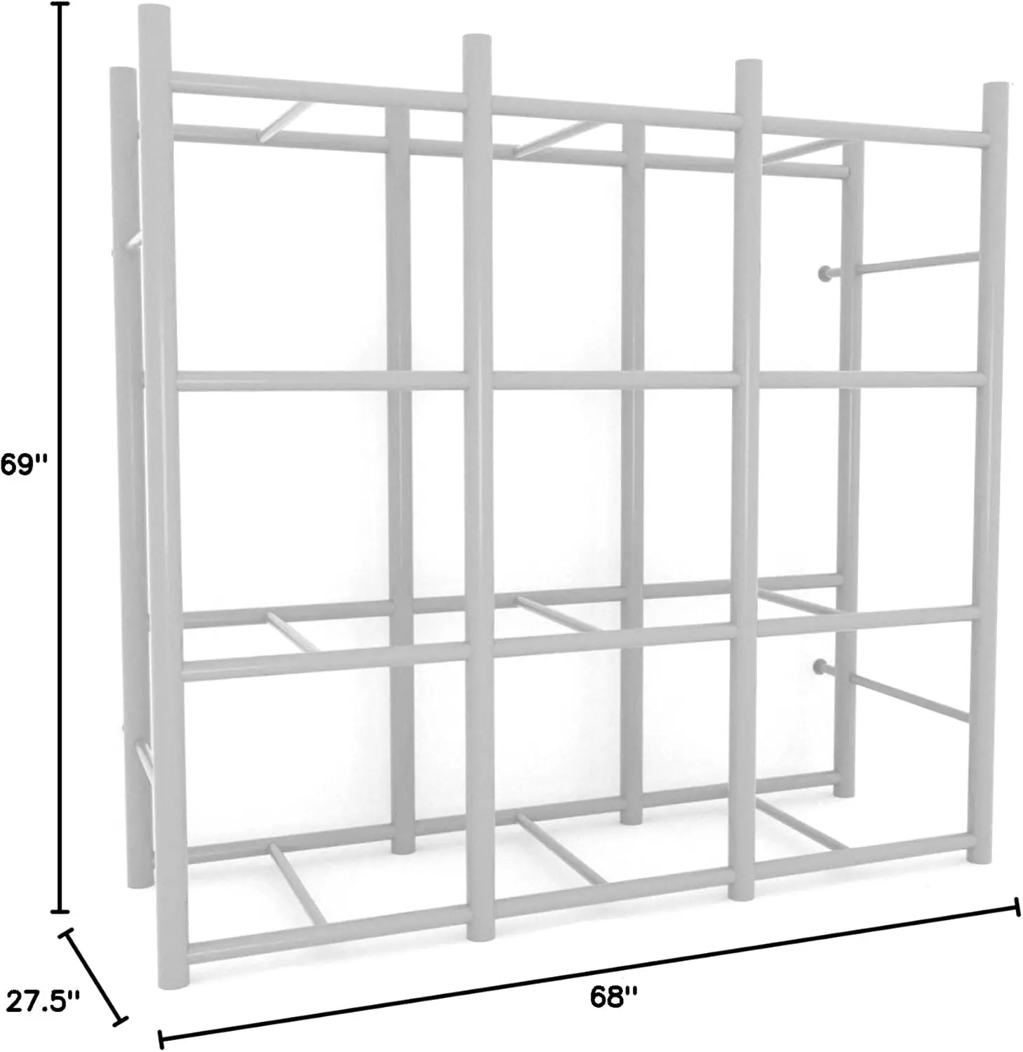 Bin Warehouse Rack - 12 Totes Ideal Storage for Garages Basements Storage Rooms Dormitories Walk-in Closets and More 3