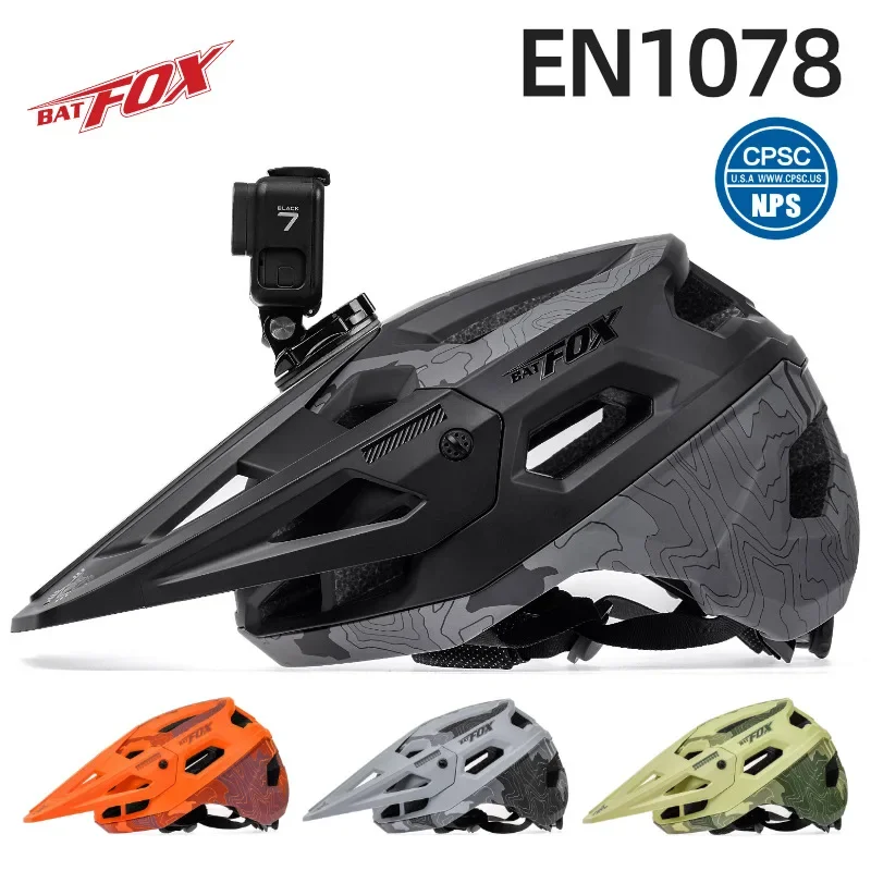 

One-piece Mountain Bike Off-road Skateboard Helmet Bicycle Riding Helmet with Camera Base Mountain Helmet Road Bike Helmet