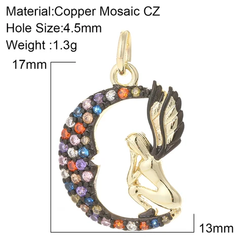 Moon Pendant Charms for Jewelry Making Charm Designer Jewelry Charms for Earrings Necklace Bracelet Handmade High Quality