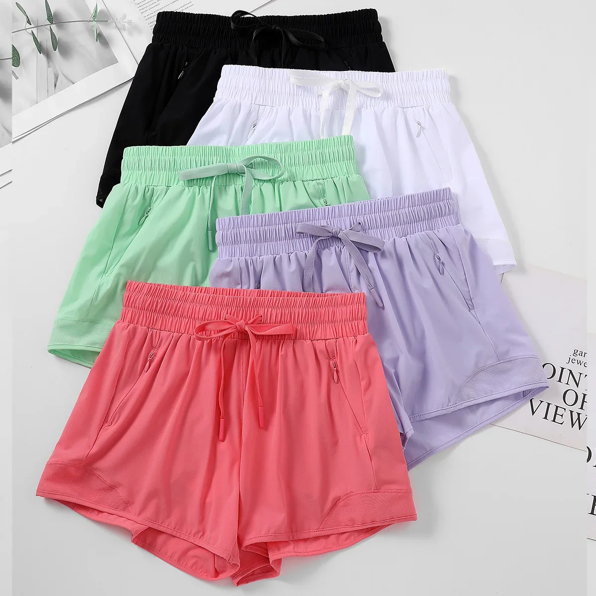 New Women's Loose Summer Quick Dry Running Anti-Light Mesh Breathable Sport Shorts Outdoor Running Fitness Pants