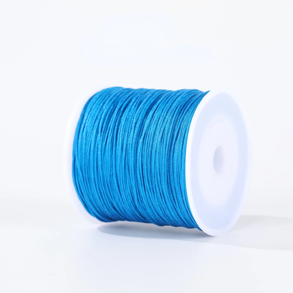 50meter 0.8mm Nylon Cord Chinese Knot Macrame Craft Thread For Jewelry Making Beading Braided Satin String Bracelet Rattail Trim nylon cord,macrame cord