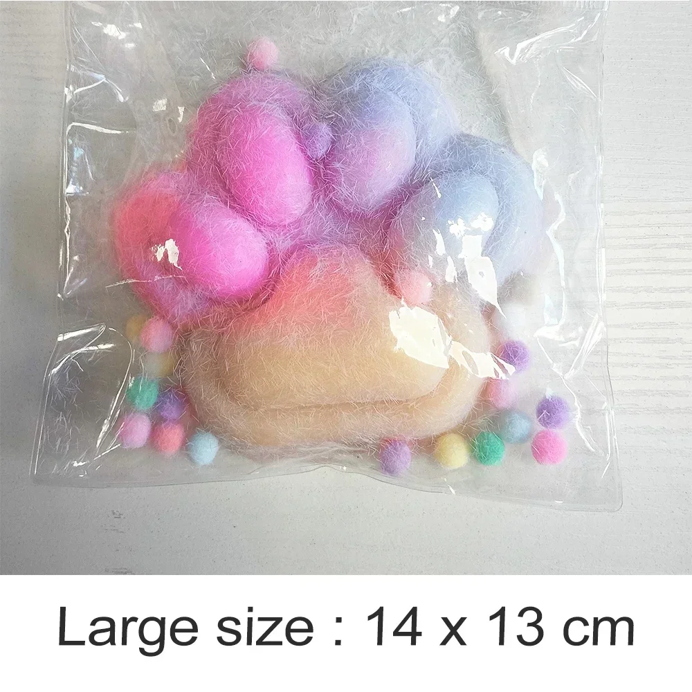 KEWUF – Lot De 3 Jouets Squishy Pattes De Chat En Cristal, Anti-stress TPR, Sensoriel Pour Autisme, Déco Kawaii (rose, Violet, Vert)