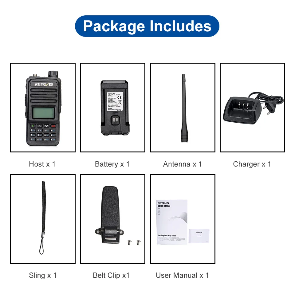 Retevis RT85 Walkie Talkie Ham Two-way Radio Stations 5W Walkie-talkies VHF UHF Dual Band Amateur Portable Radio HT For Hunting