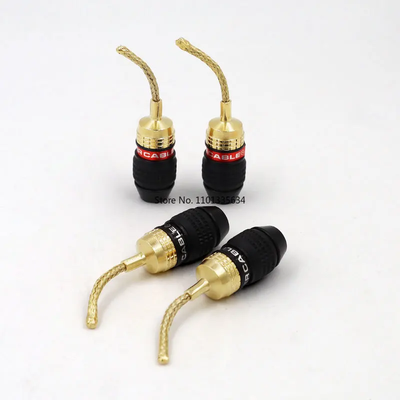 4/8/12Pcs Vergulde Y U Vorm Banaan Plug Audio Spea... – Vicedeal