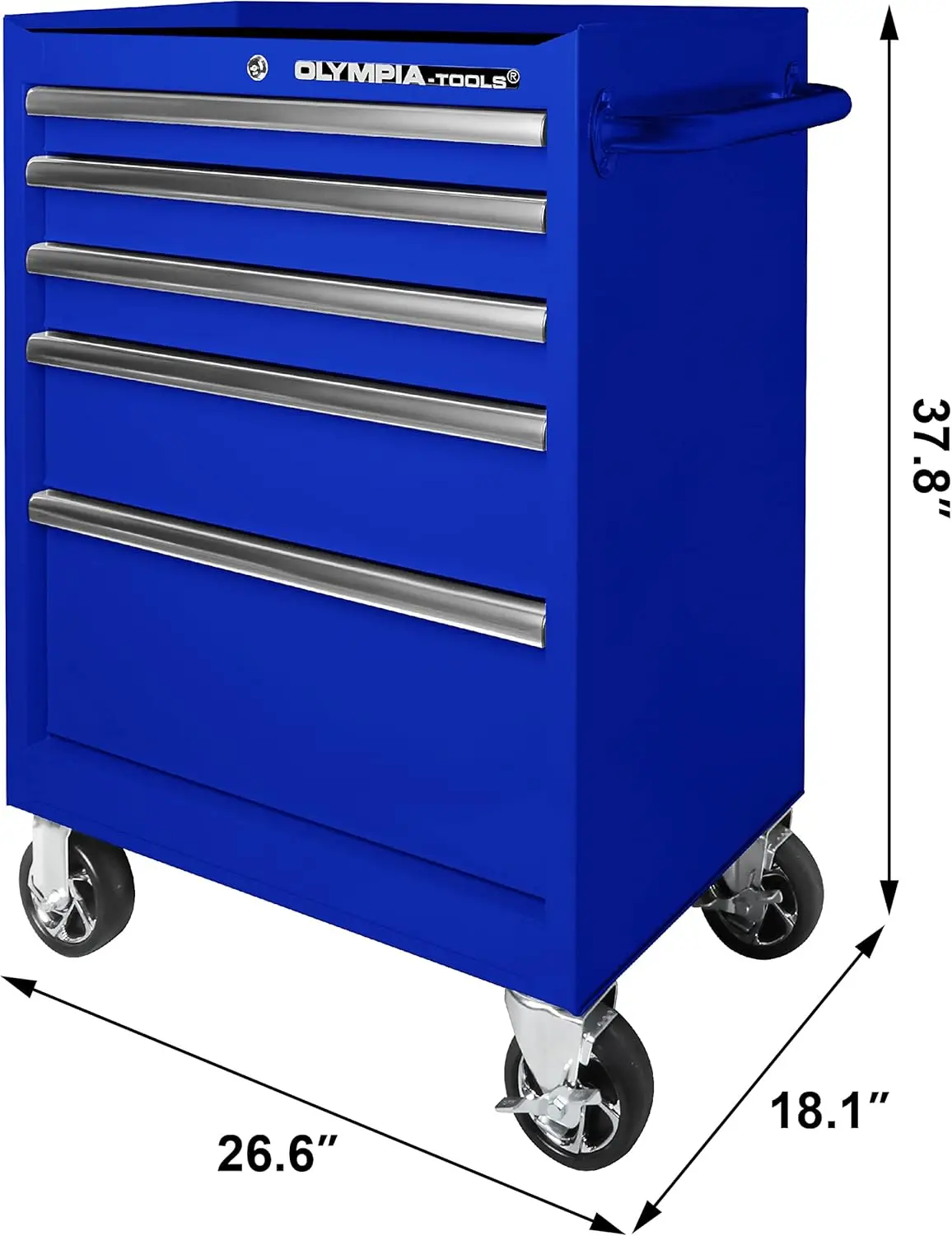 5-Drawer Tool Chest 27-Inch Rolling Metal Tool Storage Cabinet with Casters Locking System Drawer Liner 600 lbs Load Capacity 3