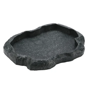 Resin Reptile Rock Food and Water Dish 7