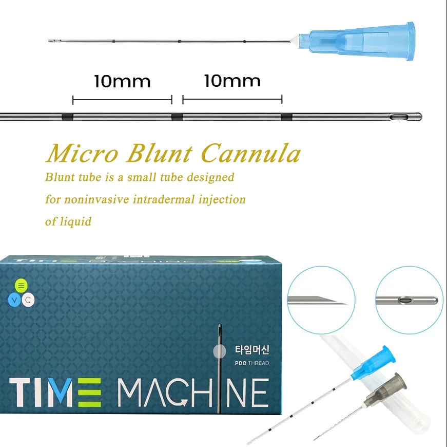 50pcs Disposable Blunt Tip Cannula Needle For Filler Injection 18G 21G 22G 23G 25G 27G 30G Uric Acid Facial Filling Nose 1 box