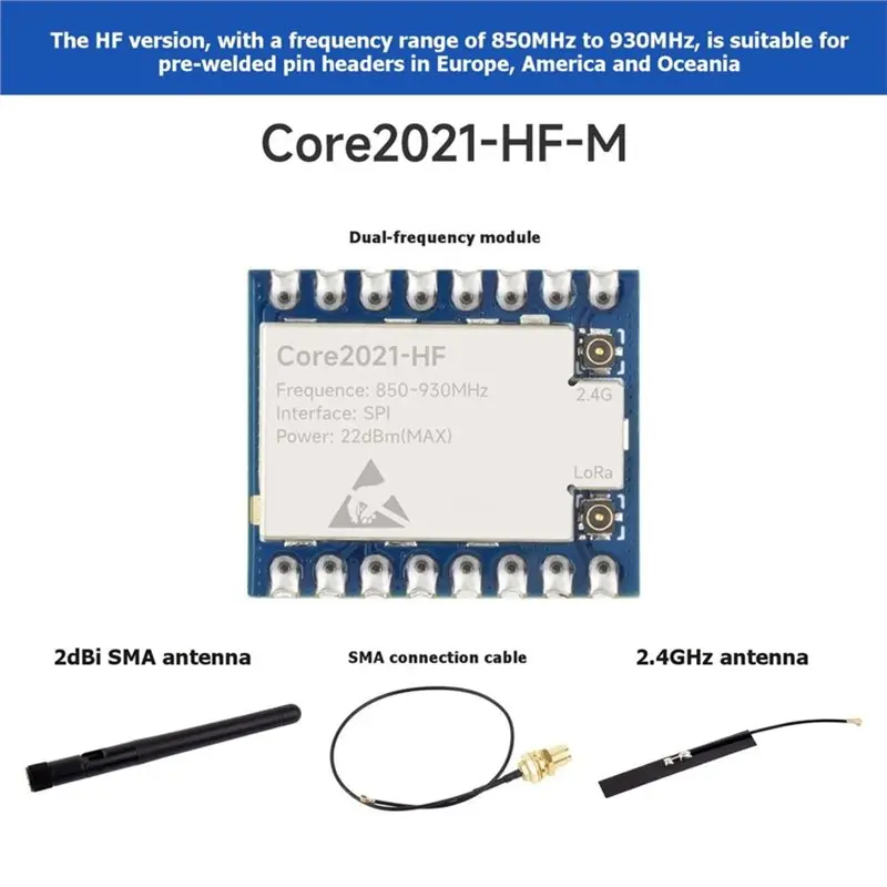 【CYBER MONDAY】LR2021 Lorawan Dual Band 4PCS Core2021- Core2021 Lora Modules 850Mhz-930Mhz Low Power Multi-Protocol I