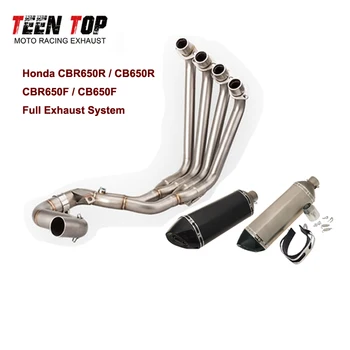 Motorcycle Exhaust Muffler Slip on For Honda CBR650 CB650R CB650F CBR650R Full Exhaust Systems 2014-2021 насадка на глушитель