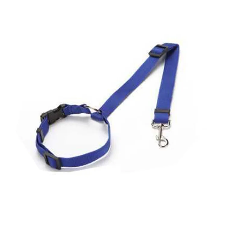 Solid Color Two-in-one Pet Car Seat Belt Nylon Lead Leash thumbnail 5