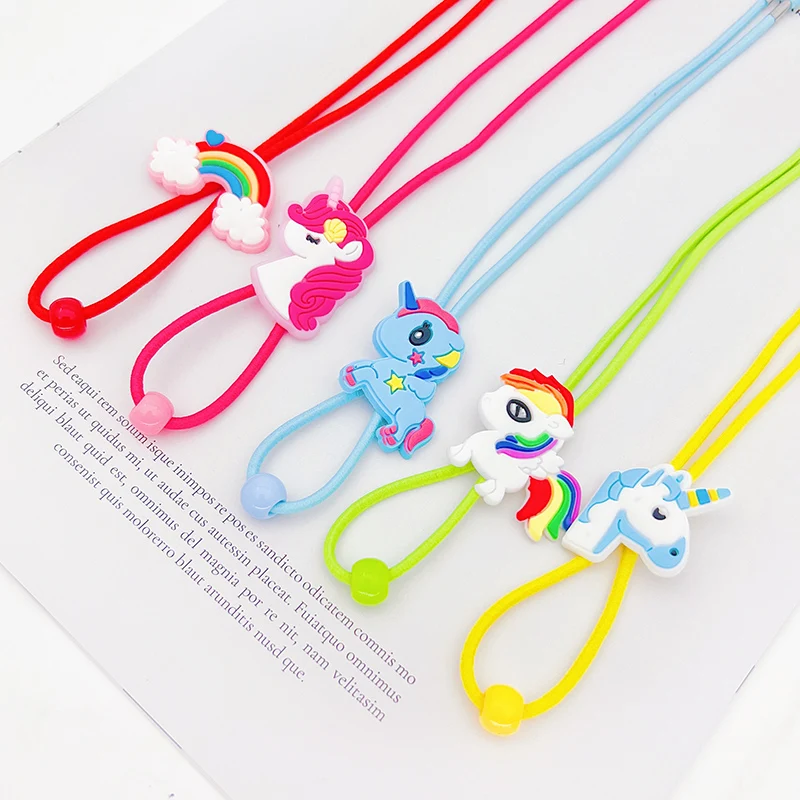 Glasses Straps Glasses Chain Glasses Retainer Cartoon Nylon Elastic Glasses Chain For Child Eyewear Cord Kids Glasses Neck Strap Eyeglass Holder Band Strap pony