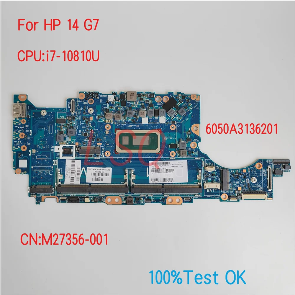 

6050A3136201 For HP ProBook 14 G7 Laptop Motherboard With CPU i7-10810U PN:M27356-001 100% Test OK