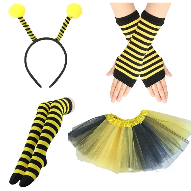 Bee Costume Accessories Set-Bee Ears Headband,Sunglass,Tutu Skirt Sunglass  Stockings Accessory Kit Kid Adult Bee Costume - AliExpress