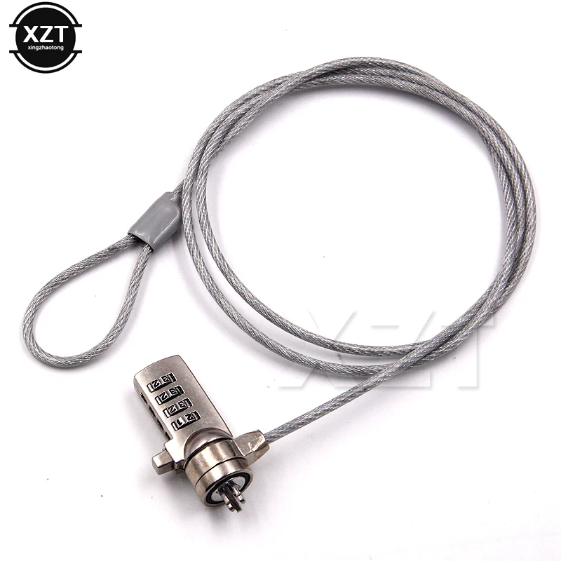 4 Digit Password Security Cable Chain Computer Lock Anti-theft Key Chain for Notebook PC Laptop