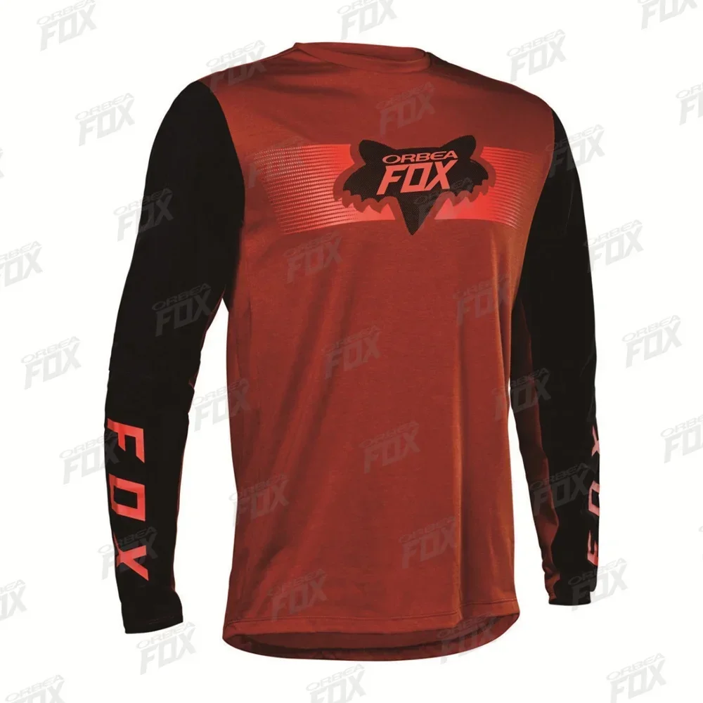 

2023 ORBEA FOX Mountain Bike Downhill Jersey Pro Team Long Sleeve Cycling Jersey Enduro Motocross MTB Bicycle Jersey Off Road Mo