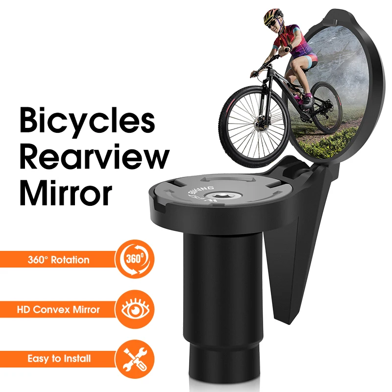 WEST BIKING Bicycle Rearview Mirror Adjustable Convex Mirrors Universal Rotate Handlebar End Mirror MTB Road Bike Accessorie
